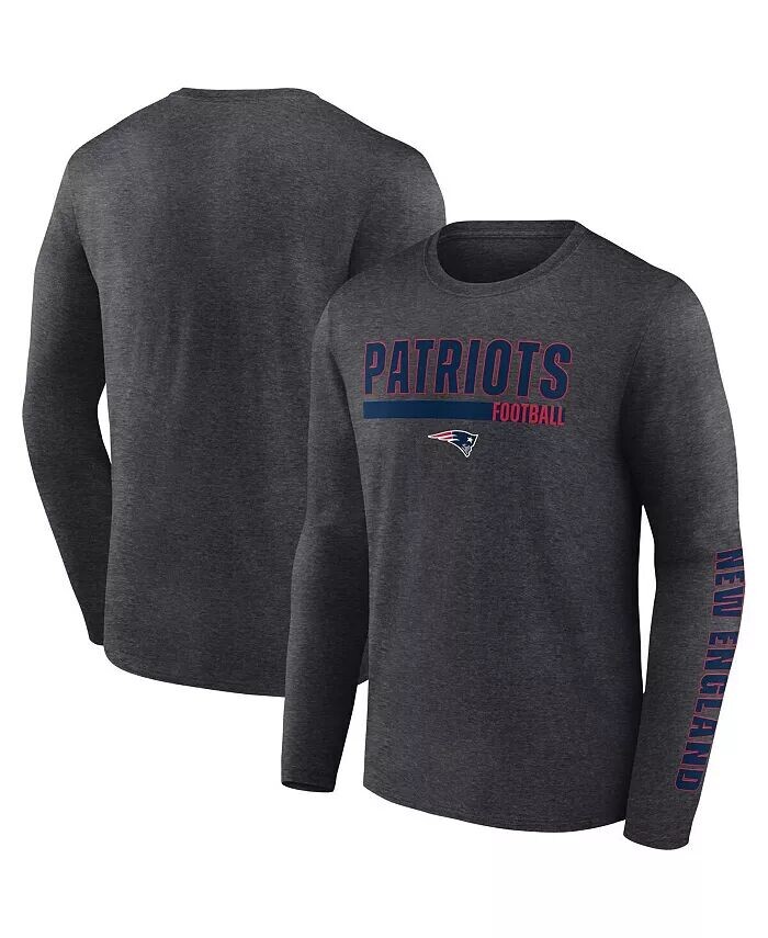 

Мужская темно-серая футболка с длинным рукавом New England Patriots Fanatics, серый