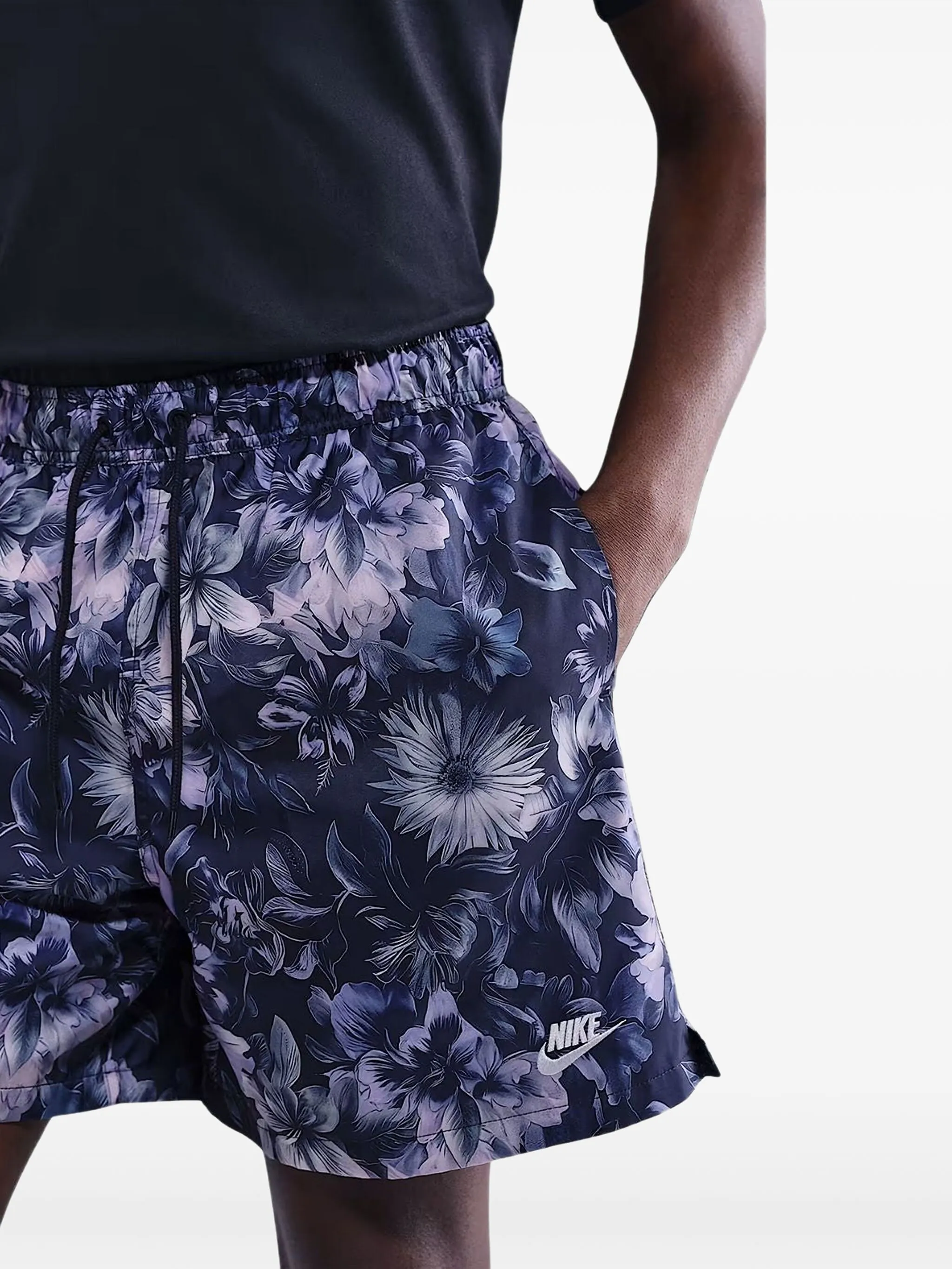 

Шорты с цветочным принтом Nike, синий