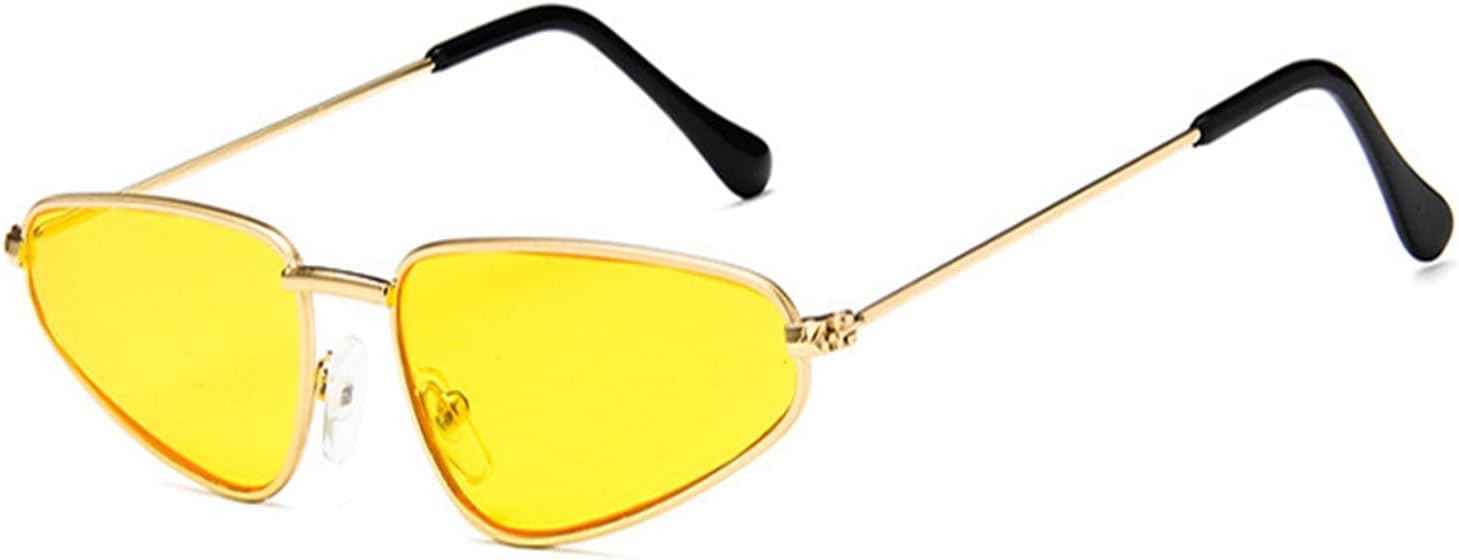 

Маленькие овальные солнцезащитные очки для женщин, прозрачные красные линзы для мужчин, нейтральные овальные солнцезащитные очки для женщин, защита от ультрафиолета UV400 YGDBXHYD, Gold Frame Yellow