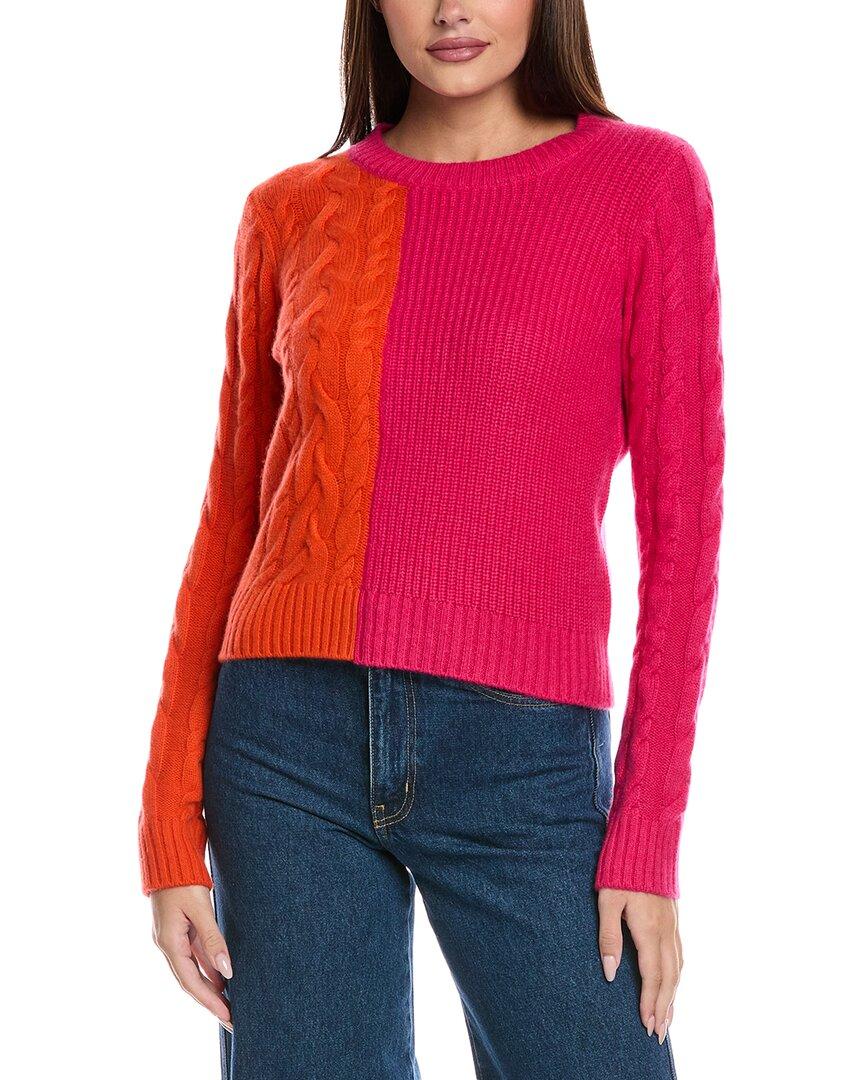 

Айла Скарлетт свитер из кашемира с пэчворком и косой вязкой &Isla, розовый