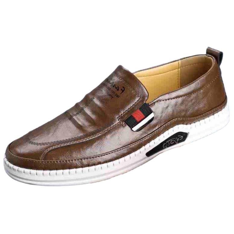 

EGCHI Мужские повседневные кроссовки мужские низкие белый/коричневый