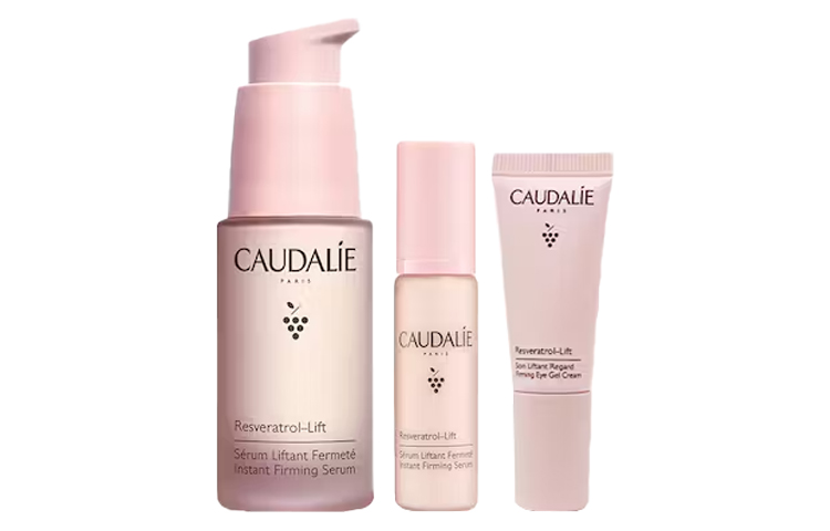 Набор антивозрастных средств Caudalie Resveratrol-Lift: сыворотка + укрепляющая сыворотка + гель-крем для кожи вокруг глаз, 30 мл + 10 мл + 5 мл — фото 2