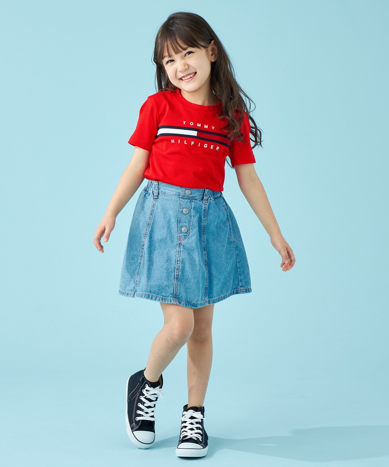 Футболка с вставкой из ребристой ткани в виде флага TOMMY HILFIGER, Red XND — фото 2
