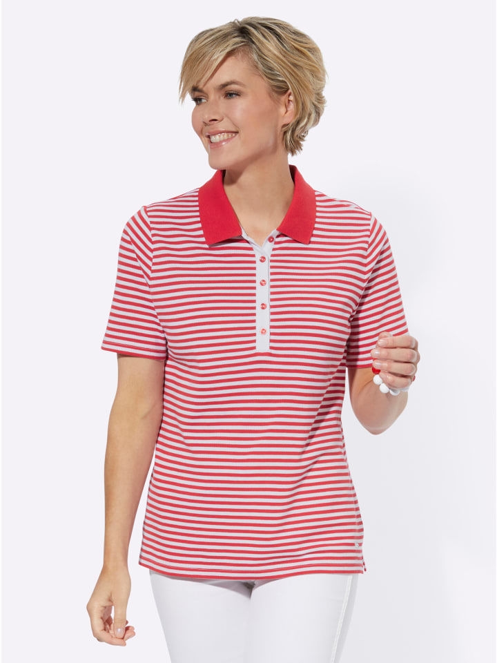 

Рубашка-поло в клубнично-белую полоску WITT WEIDEN