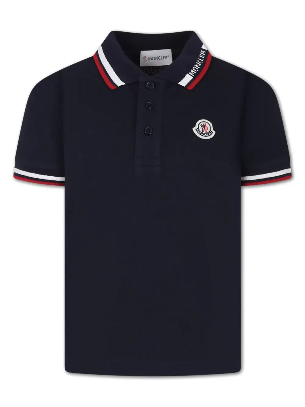 Рубашка поло с логотипом Moncler Enfant, синий
