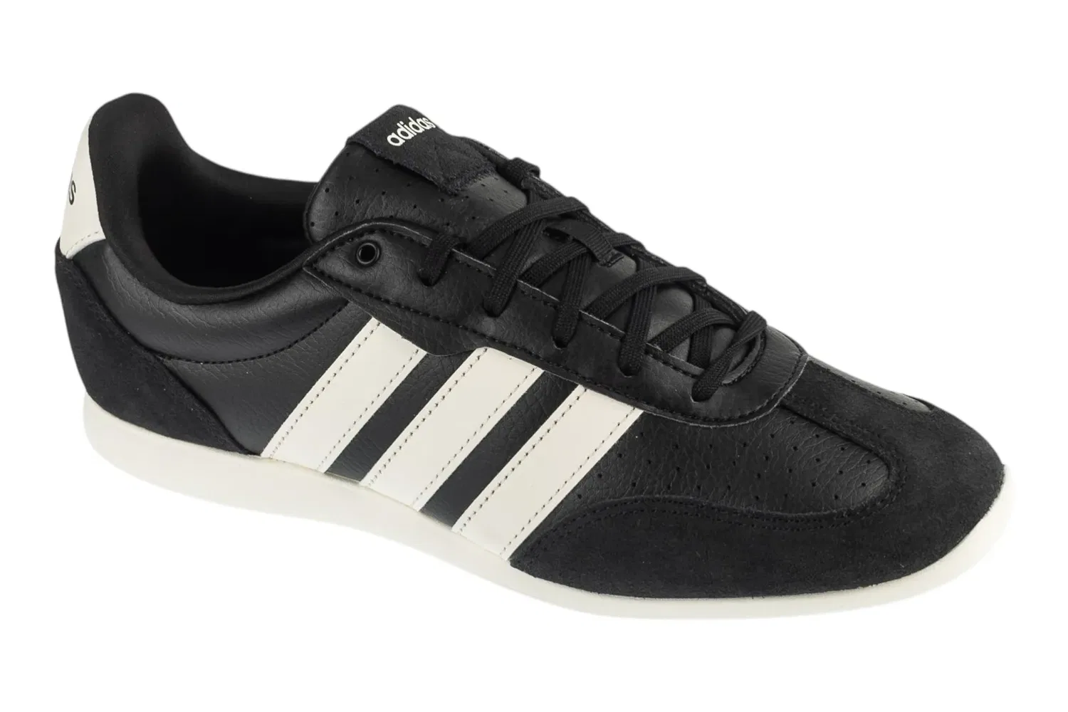 Сникерсы низкие, кожаные Adidas Performance, черный