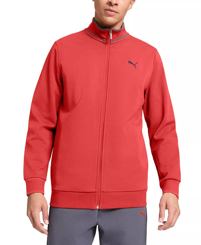 

Мужская винтажная спортивная текстурированная куртка на молнии Puma, красный