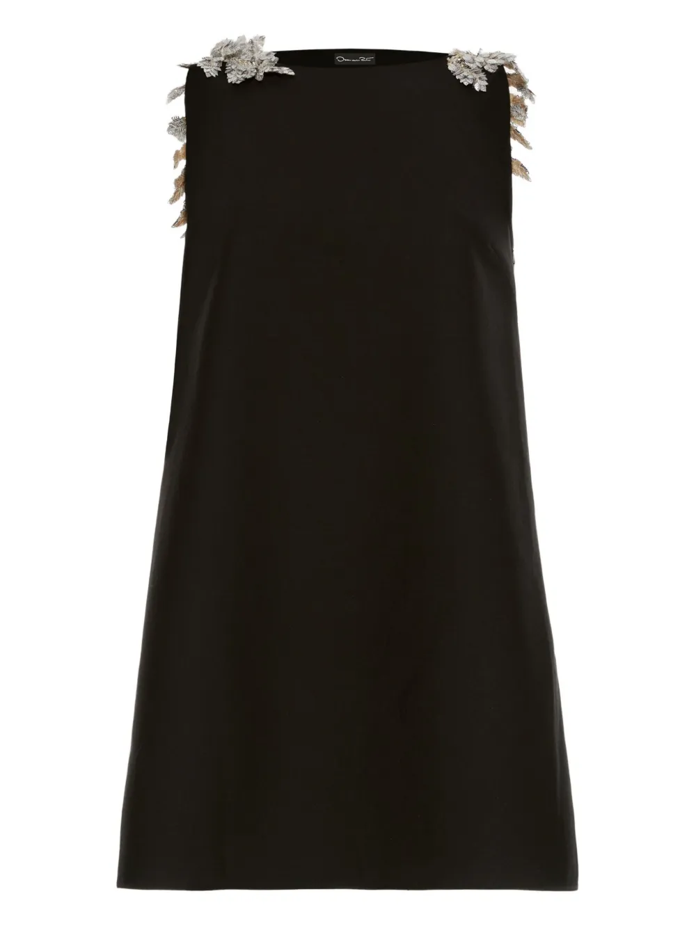 

Платье мини с открытой спиной и пайетками Oscar de la Renta, черный