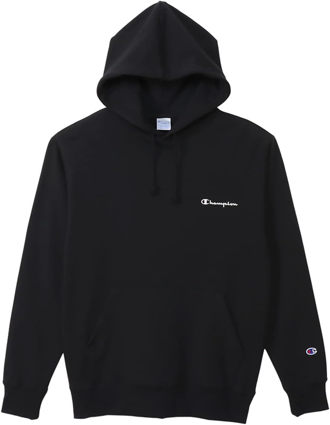 

Мужская толстовка Champion C3-Y119L с длинным рукавом, хлопок, производство США, размер L, логотип с надписью, базовая модель, черный