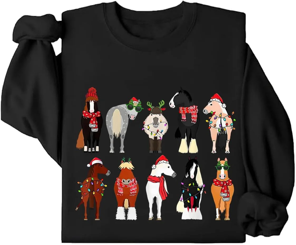 

Толстовка с капюшоном "Лошадь" на Рождество BTGRL