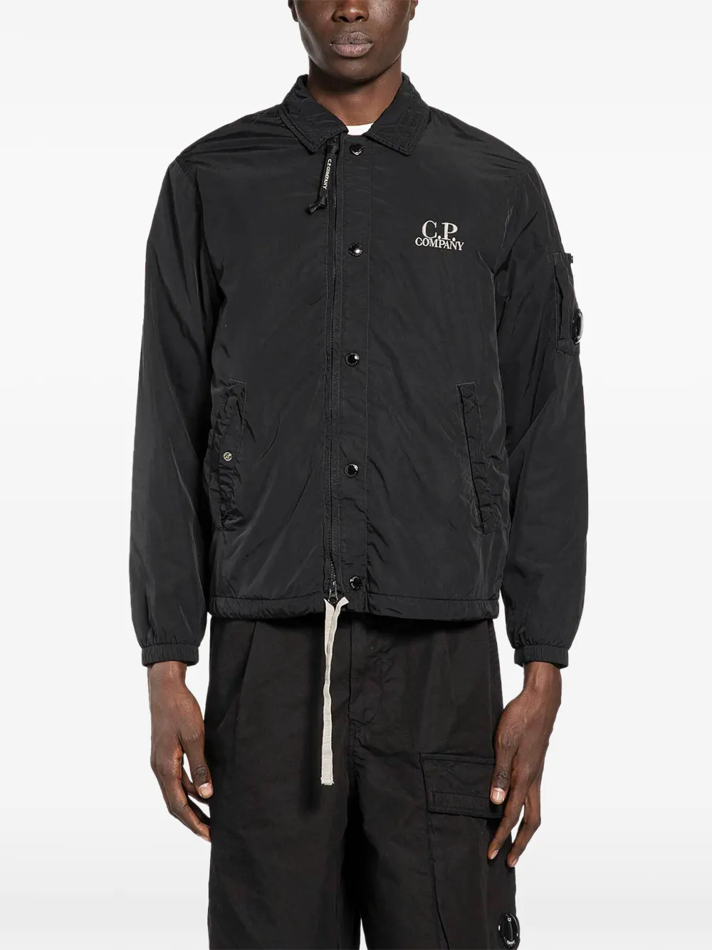 

Рубашка-овершот на молнии с лензой C.P. Company, черный