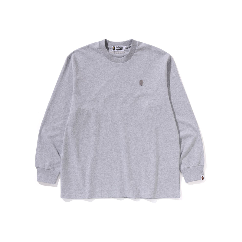 Футболка Bape One Point Relaxed Fit с длинным рукавом A BATHING APE, черный — фото 3