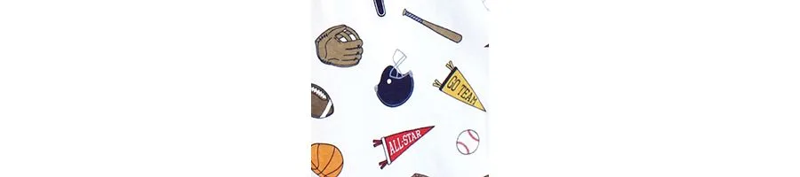 Уютный спальный мешок из хлопкового трикотажа с длинными рукавами Hudson Baby, Sports Fan — фото 2