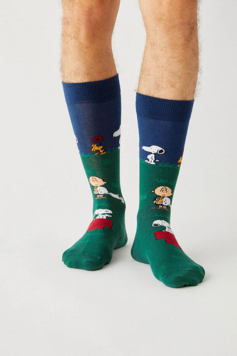 

Высокие носки SNOOPY Besocks синего цвета из органического хлопка Besocks, зеленый