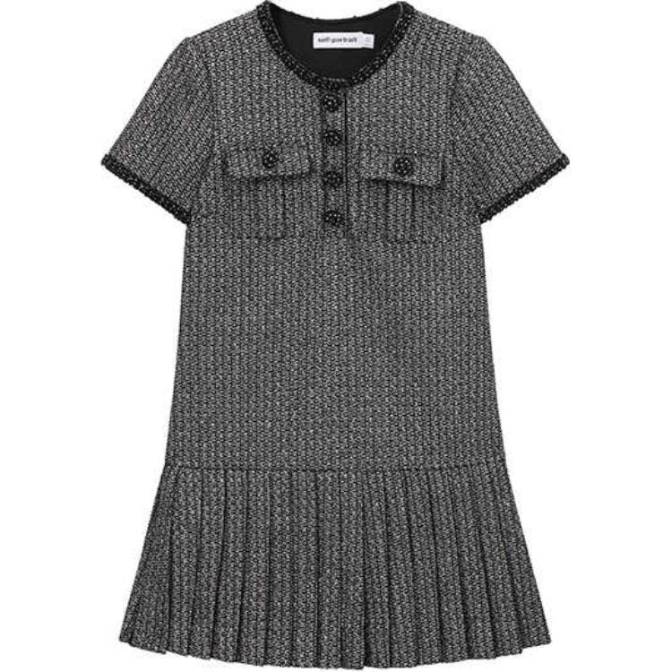 

Металлическое платье мини с букле Self portrait Self-portrait, Gray Mixed Color