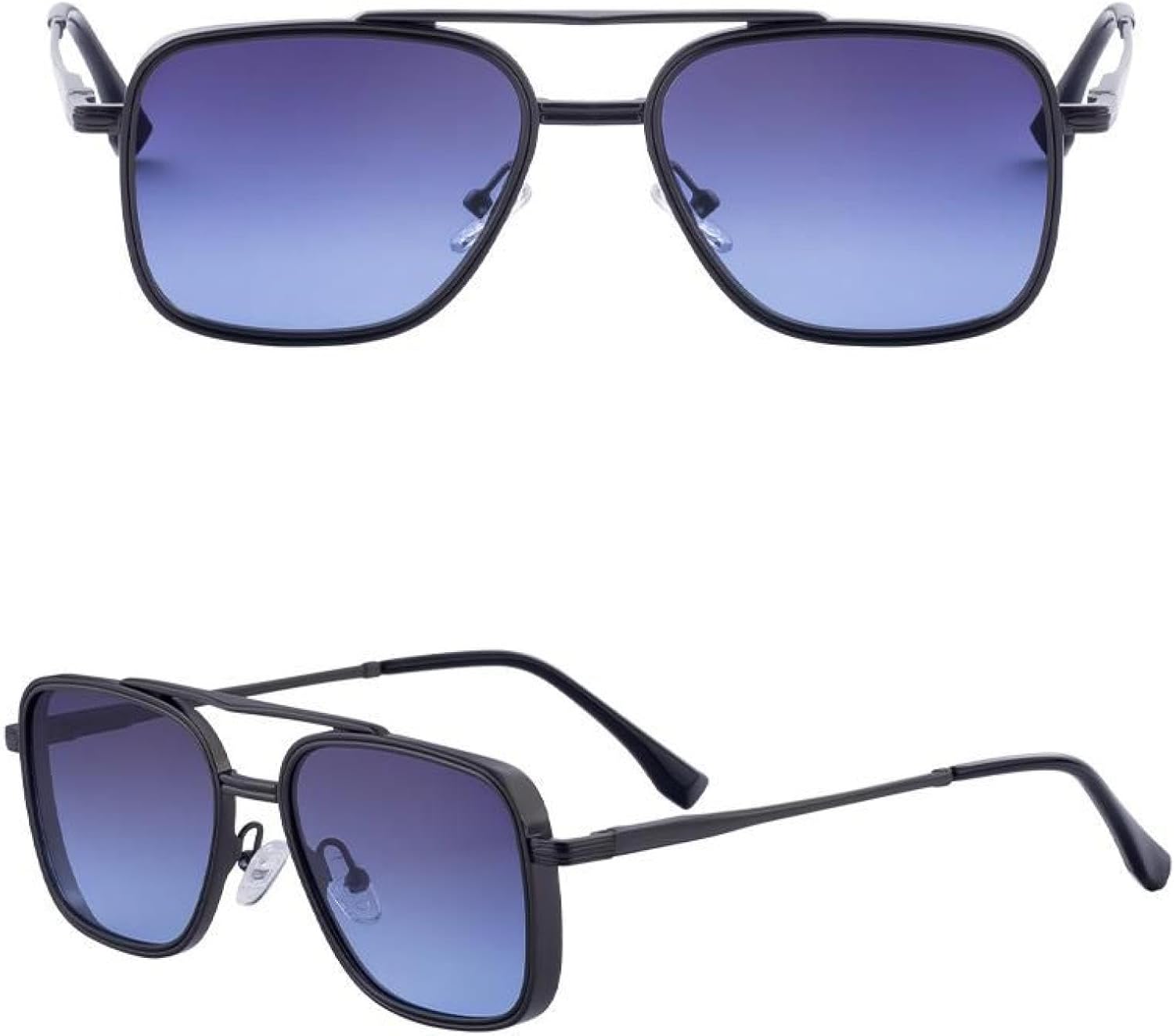 

Классические панк-солнцезащитные очки для женщин и мужчин, роскошные, в стиле стимпанк, металлические, с двойным лучом, защита от УФ-излучения UV400, для вождения TVTBBVV, C3gungrayblue