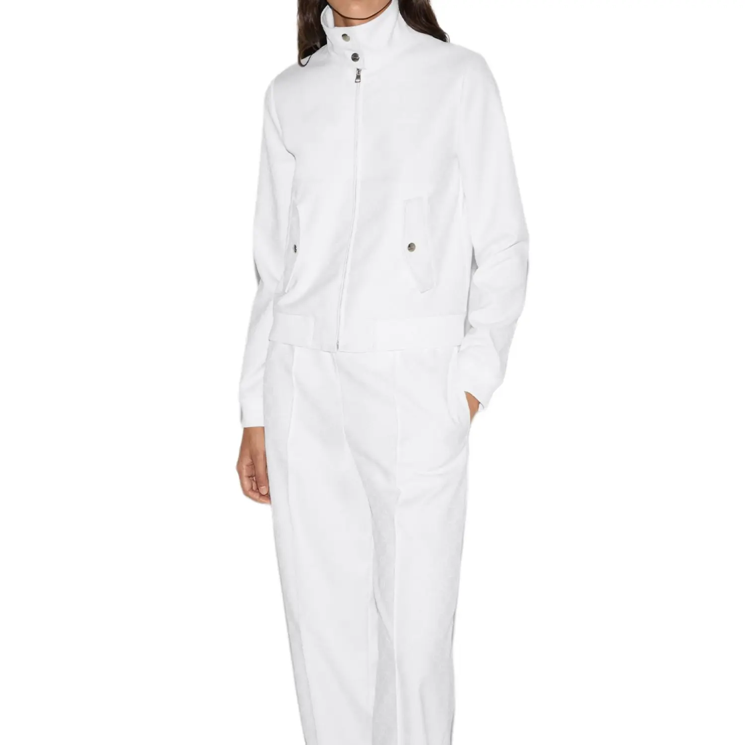 GUCCI Джаккардовая куртка на молнии, White — фото 3