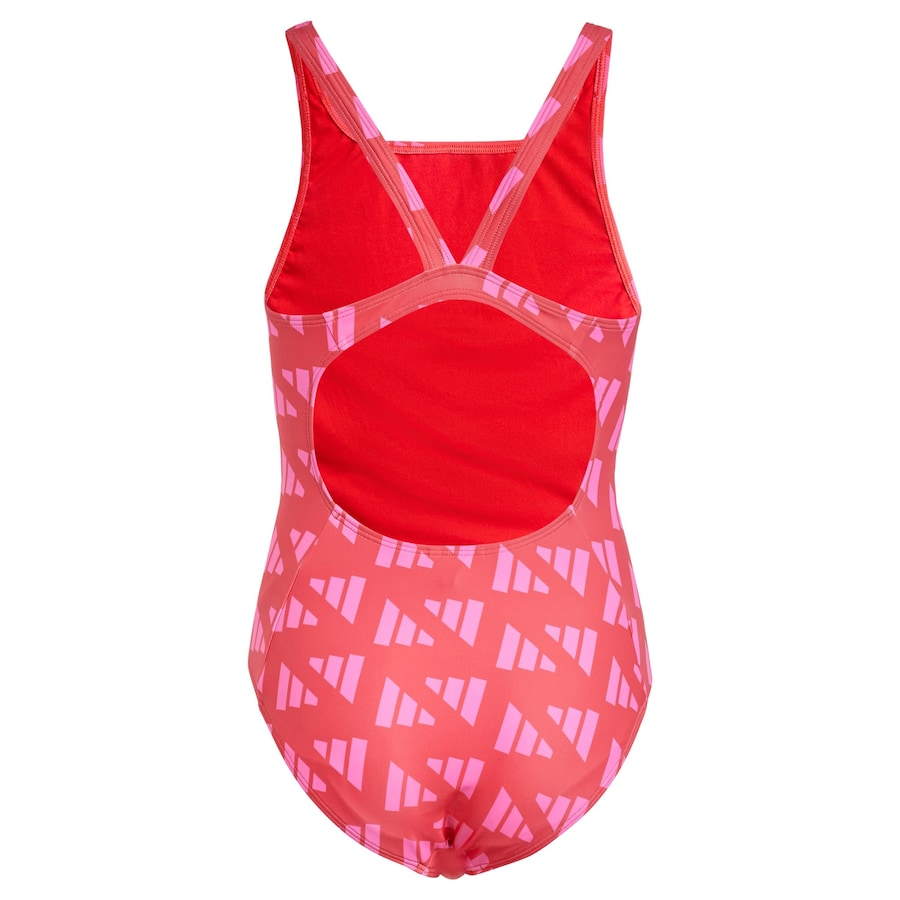 Спортивный купальник ADIDAS PERFORMANCE Logo Graphic V-Back Swimsuit, Rose/Raspberry — фото 2