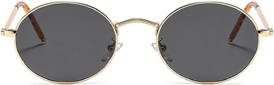 

Женские панк-солнцезащитные очки овальной формы, золотисто-серебристые, в маленькой оправе, ретро, ​​круглые, с градиентным зеркальным покрытием, водительские очки 8707 Melrose, Gold Black