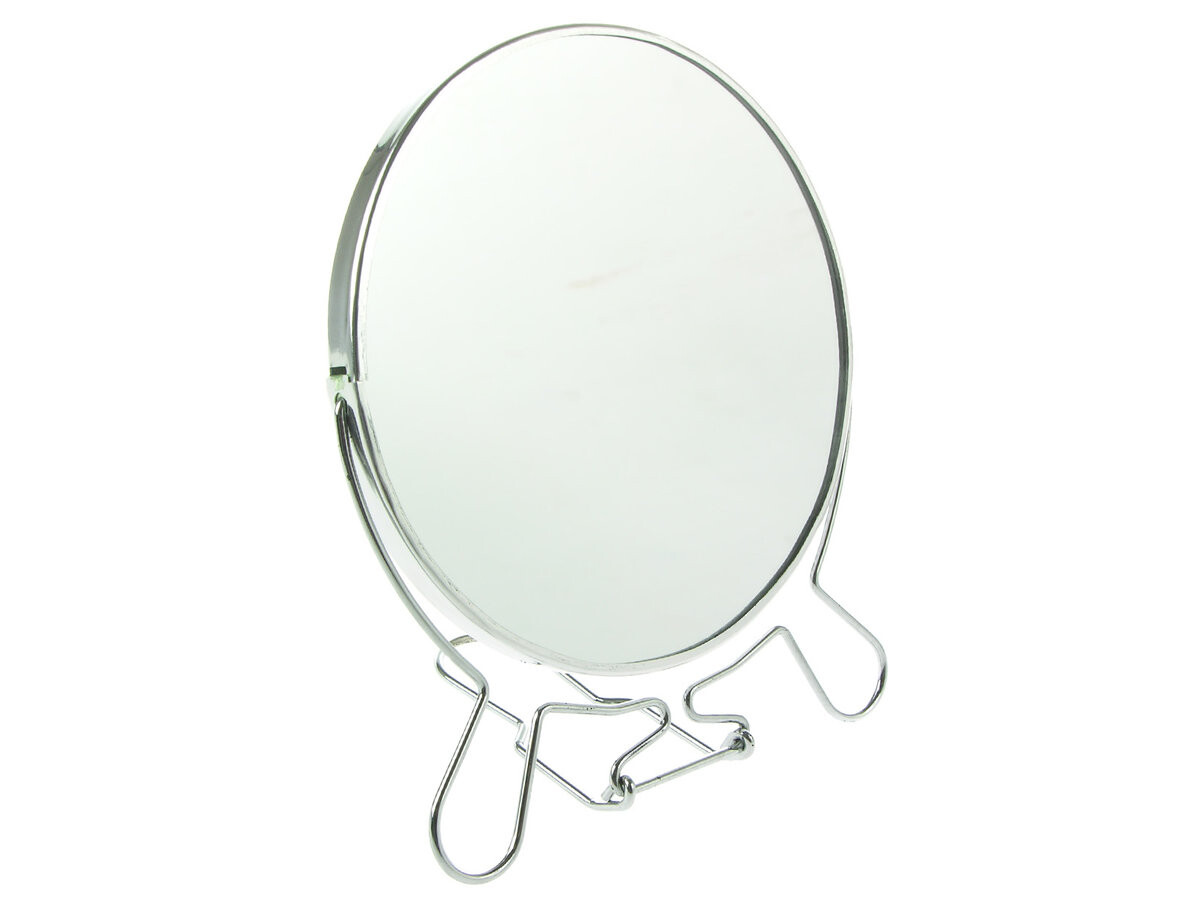 

ДВУХСТОРОННЕЕ увеличительное зеркало 12см 1301 Inna Marka, цвет серебро