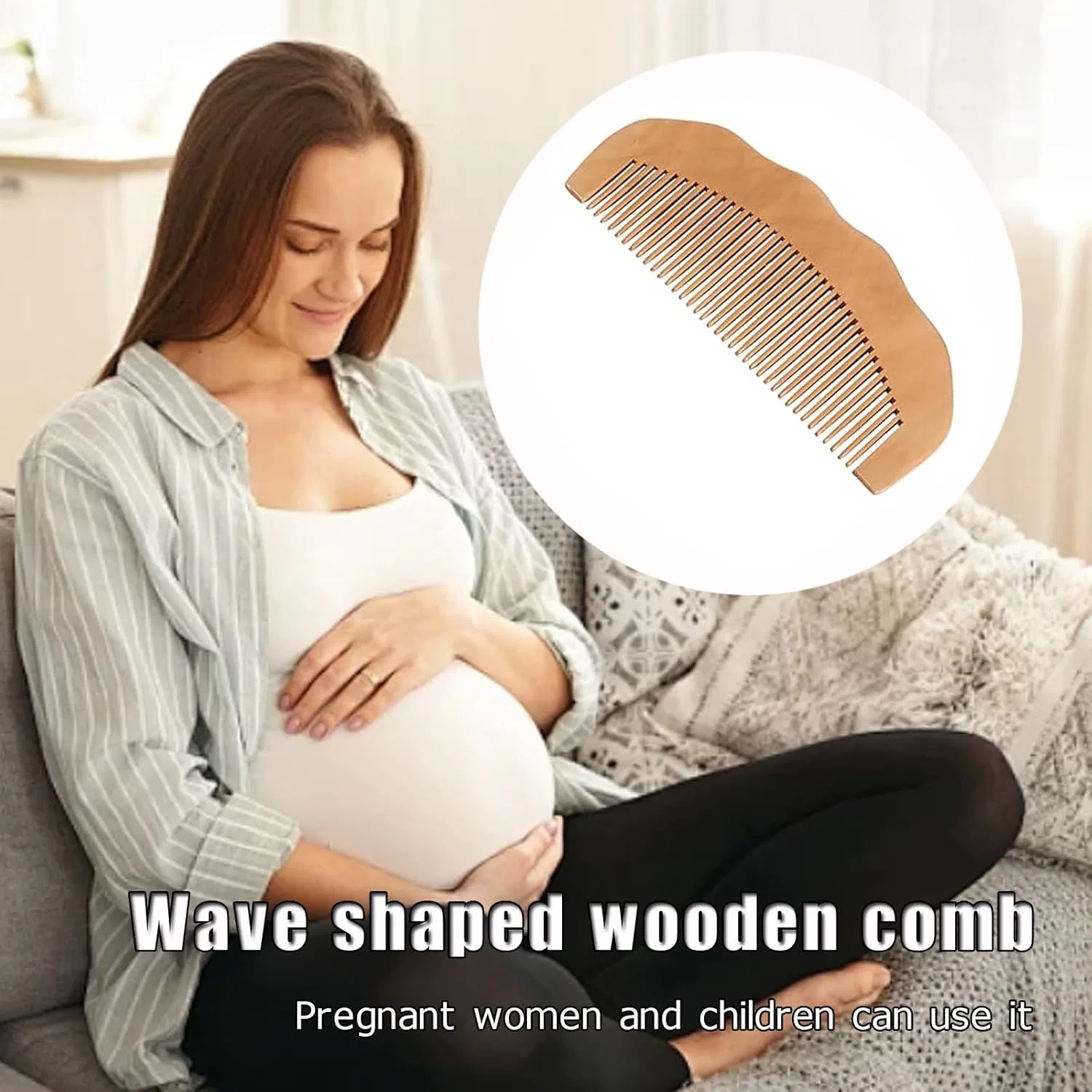 Деревянная расческа для облегчения боли во время родов Hjdjbd, Package 1 — фото 4