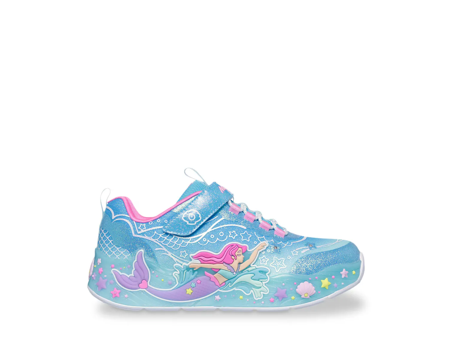 Кроссовки Mermaid Dreams Light-Up Sneaker Skechers, светло-голубой — фото 2