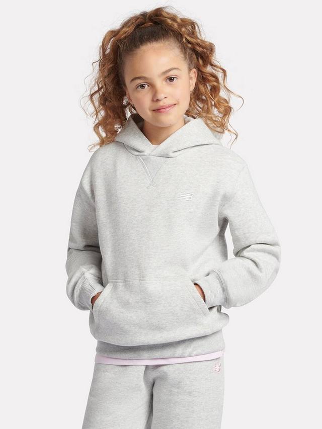 

Детский худи с логотипом Small и мягкой спинкой New Balance, Ash Heather