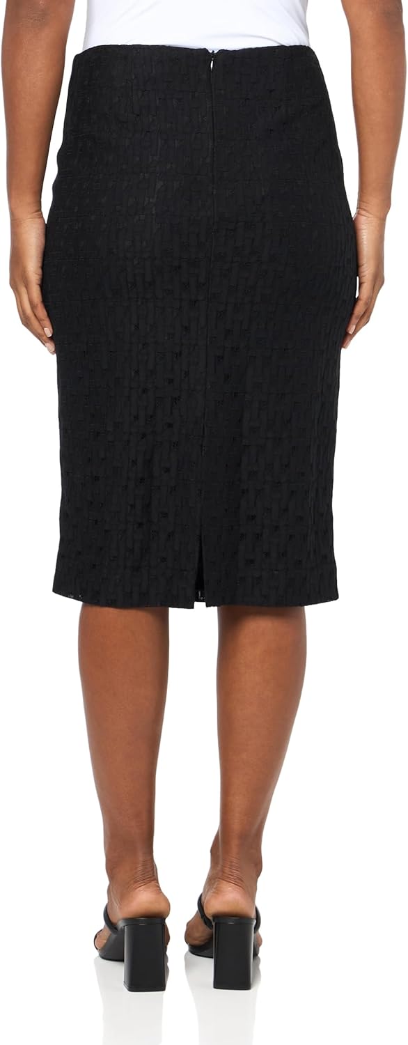 Женская спортивная юбка Tommy Hilfiger с кружевом и длиной миди, Black — фото 2
