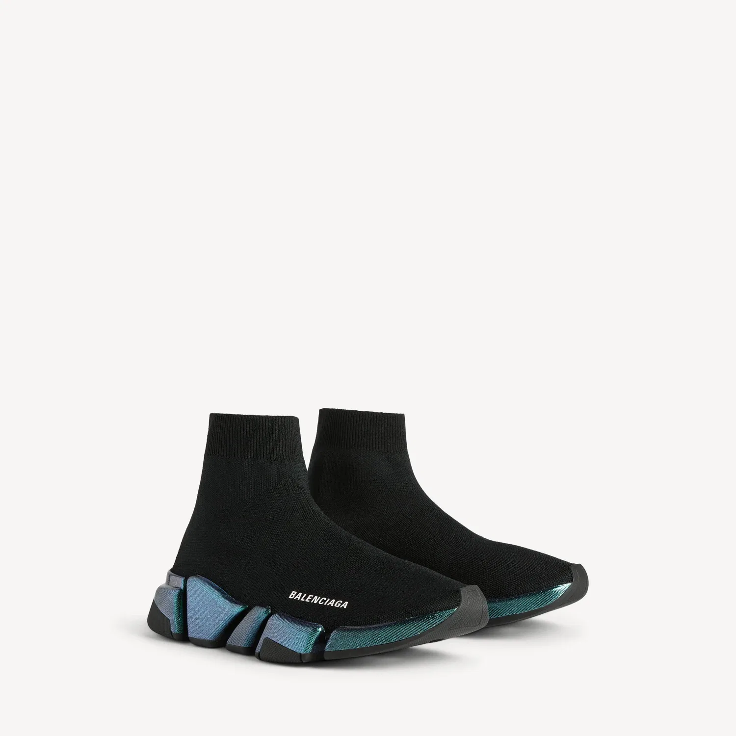 Мужские кроссовки Speed 2.0 Iridescent черного цвета BALENCIAGA, черный — фото 2