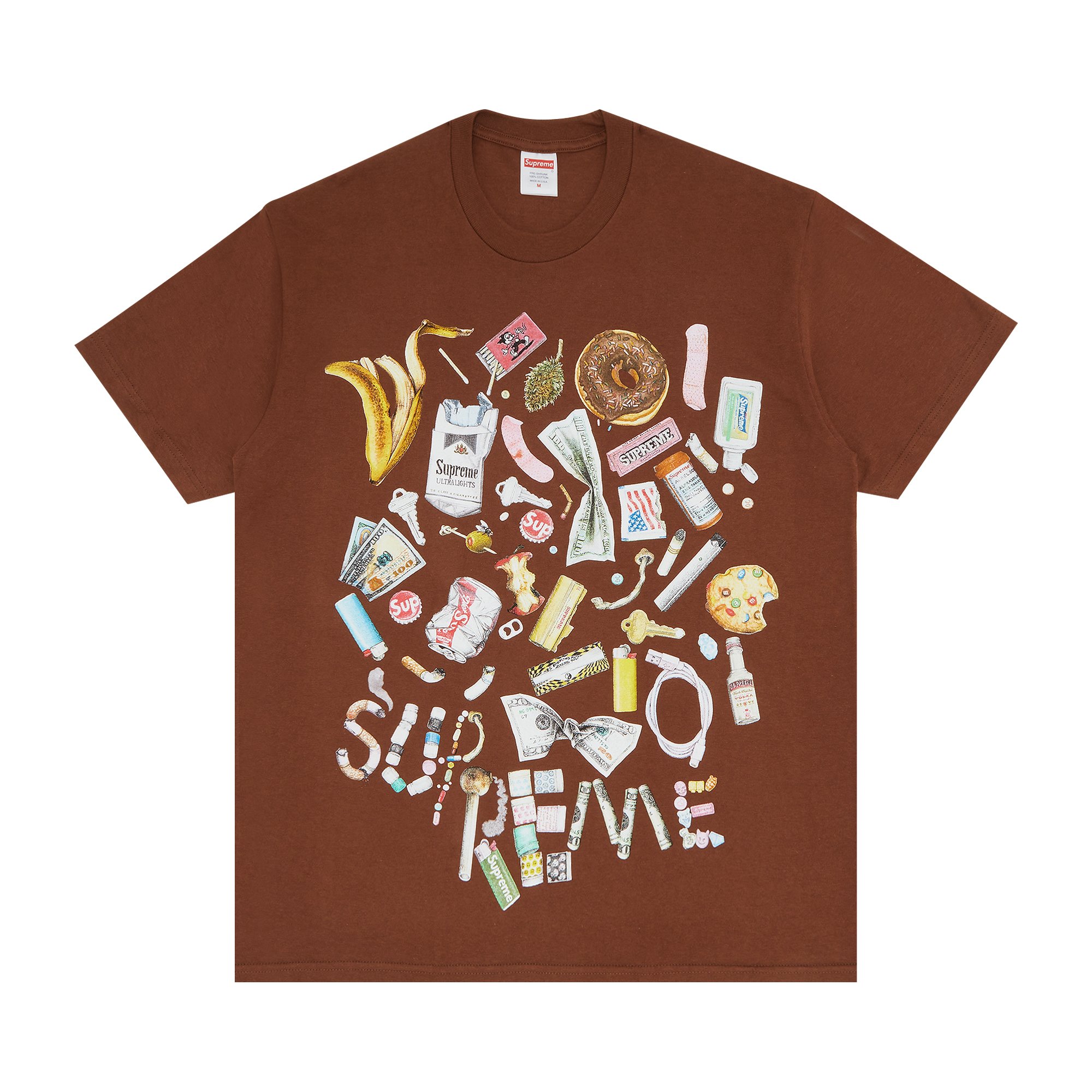 

Футболка Supreme Trash, коричневая, Коричневый, Футболка Supreme Trash, коричневая