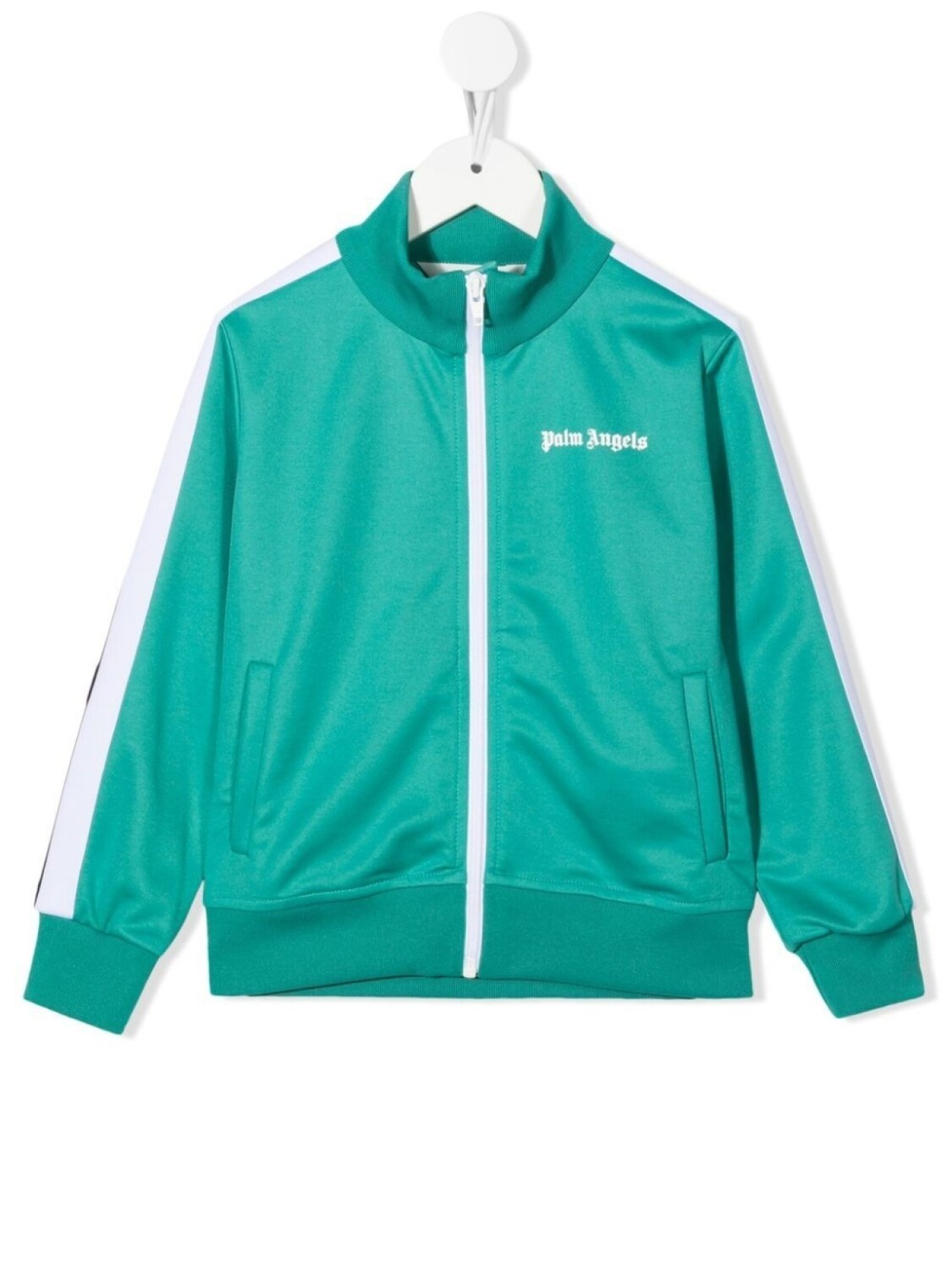 

Palm Angels Kids спортивная куртка на молнии с логотипом, синий