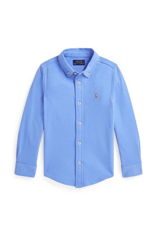

Детская хлопковая рубашка Polo Ralph Lauren, синий