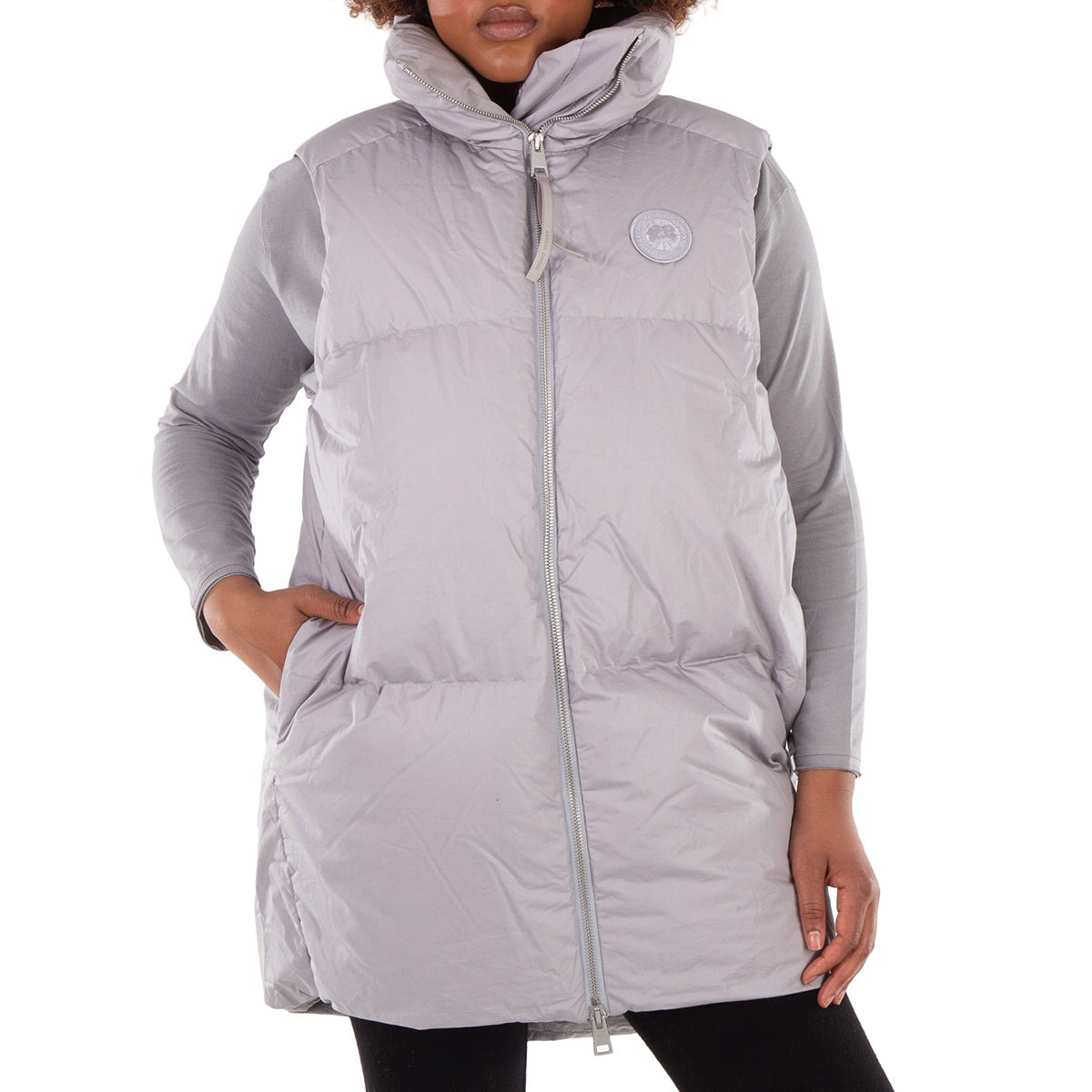 

Canada Goose Гарнет Длинная Утепленная Жилетка, серый