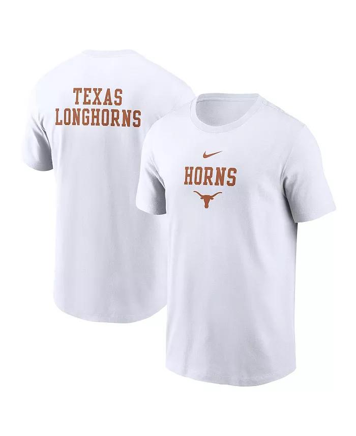 

Мужская футболка Texas Longhorns 2-Hit Stacked белого цвета Nike