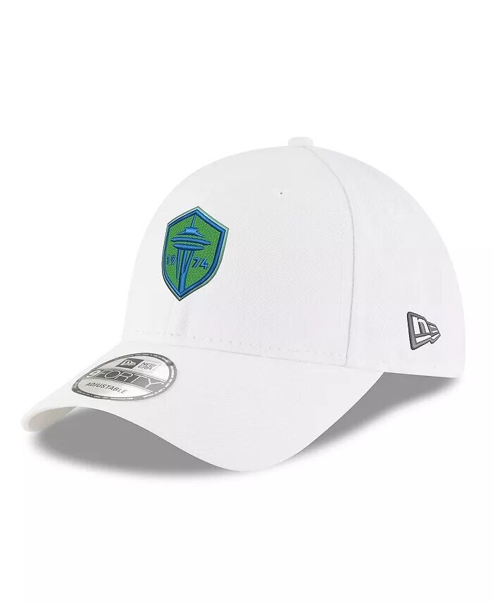 

Мужская белая регулируемая кепка с логотипом Seattle Sounders FC Primary Logo 9FORTY New Era, белый