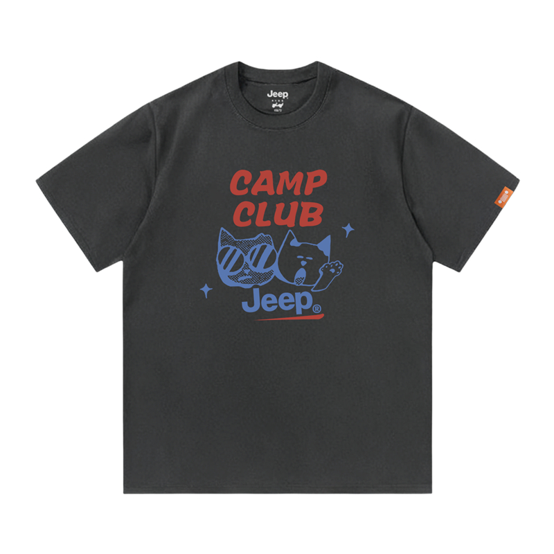 

Футболка для школьников с круглым вырезом Moderate Jeep, темно-серый