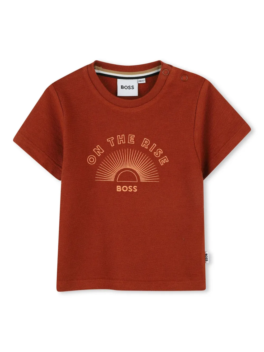 

Футболка с логотипом BOSS Kidswear, коричневый