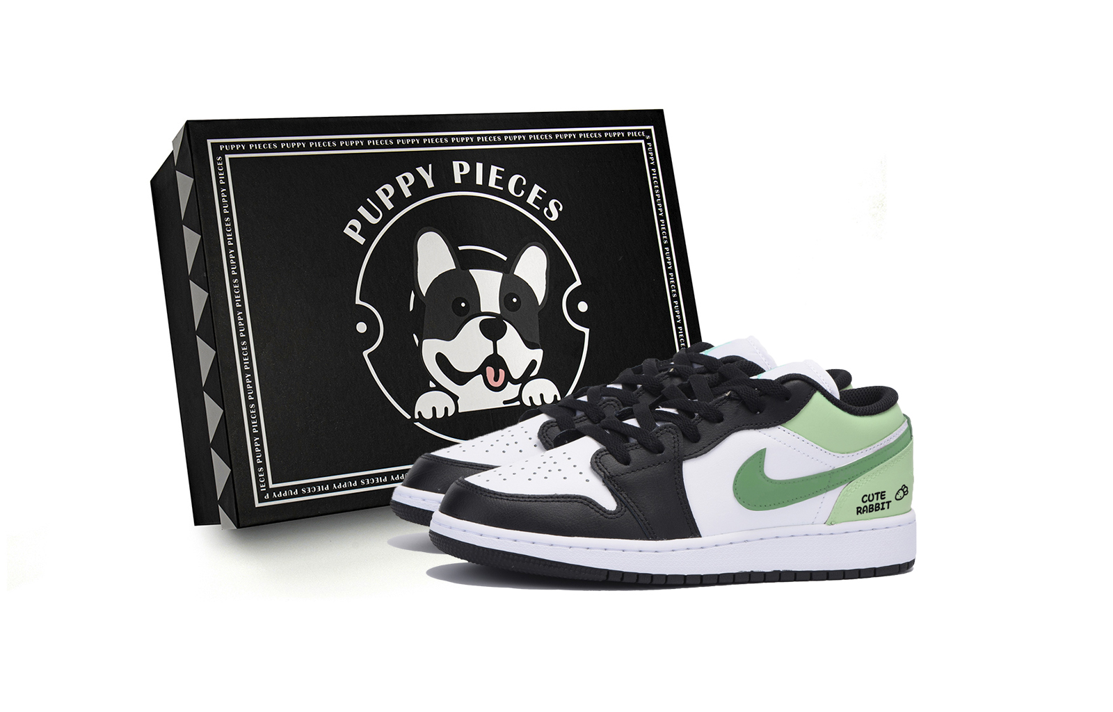 

Jordan Баскетбольные кроссовки Air 1 Radish Matcha, Special Shoe Box, низкие, нескользящие, винтажные, мужские, белые, зеленые