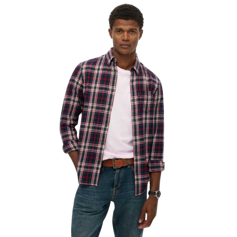 Рубашка с длинным рукавом Superdry Vintage, синий