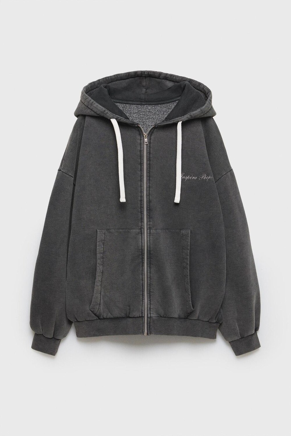 

Толстовка с капюшоном z3d oversize ZARA, серый