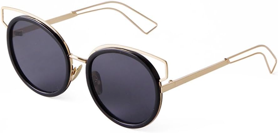 

Модные металлические солнцезащитные очки «кошачий глаз» с зеркальными линзами, женская оправа с круглыми линзами, очки в стиле стимпанк, мужские солнцезащитные очки UV400 TYUVIVO, C1