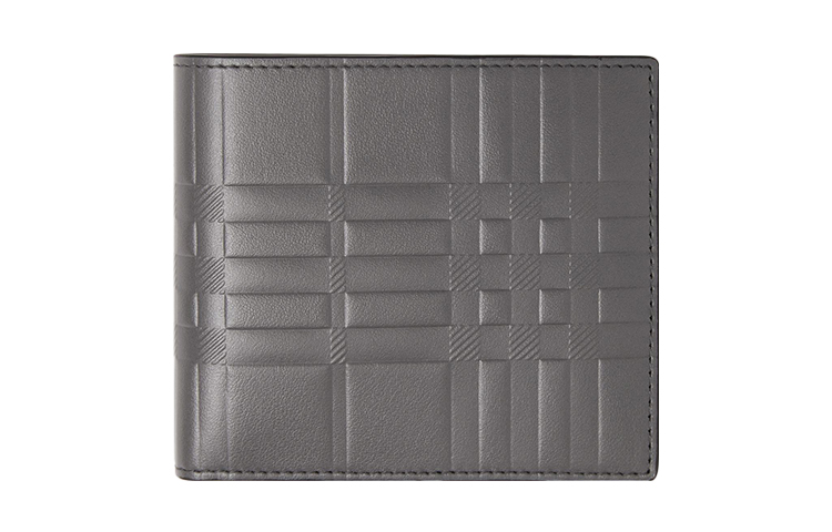 

Кошелёк из телячьей кожи International Version для мужчин, серый, Burberry