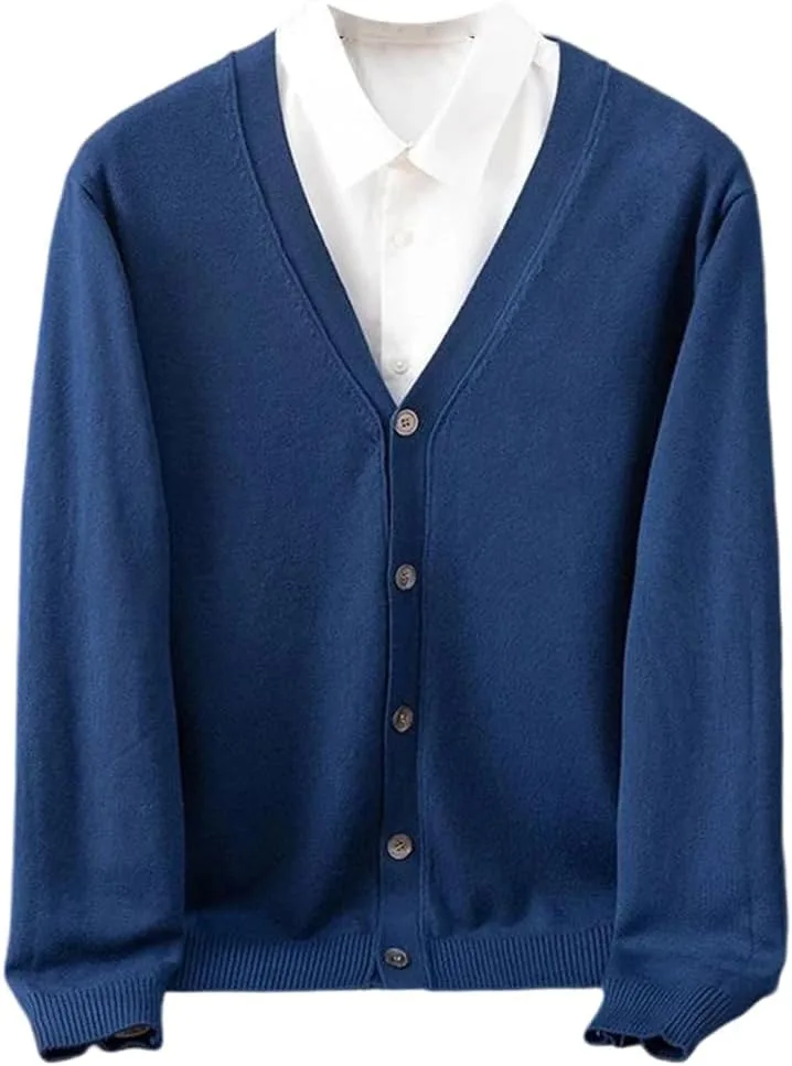 

Мужской кардиган V-образным вырезом Casual Solid Color