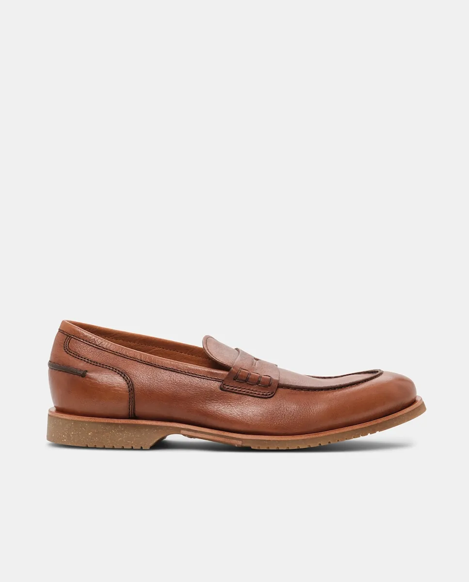 

Мужские мокасины с полосой Siena из кожи Lottusse, цвет Camel