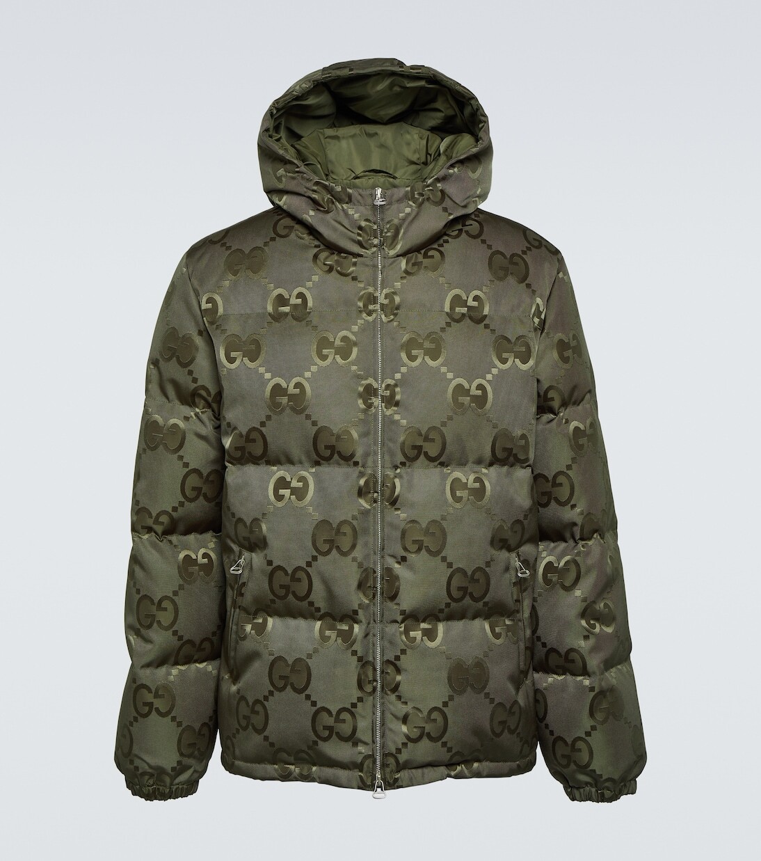 

Пуховик jumbo gg из парусины Gucci, зеленый
