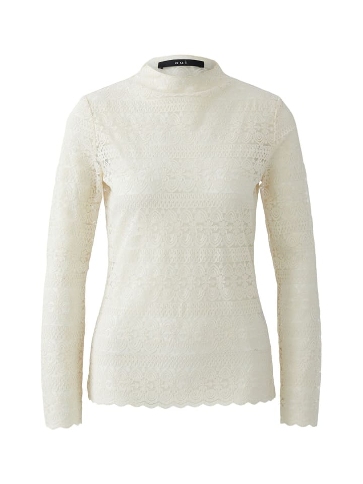 

Рубашка с длинными рукавами в бело-сером цвете Oui