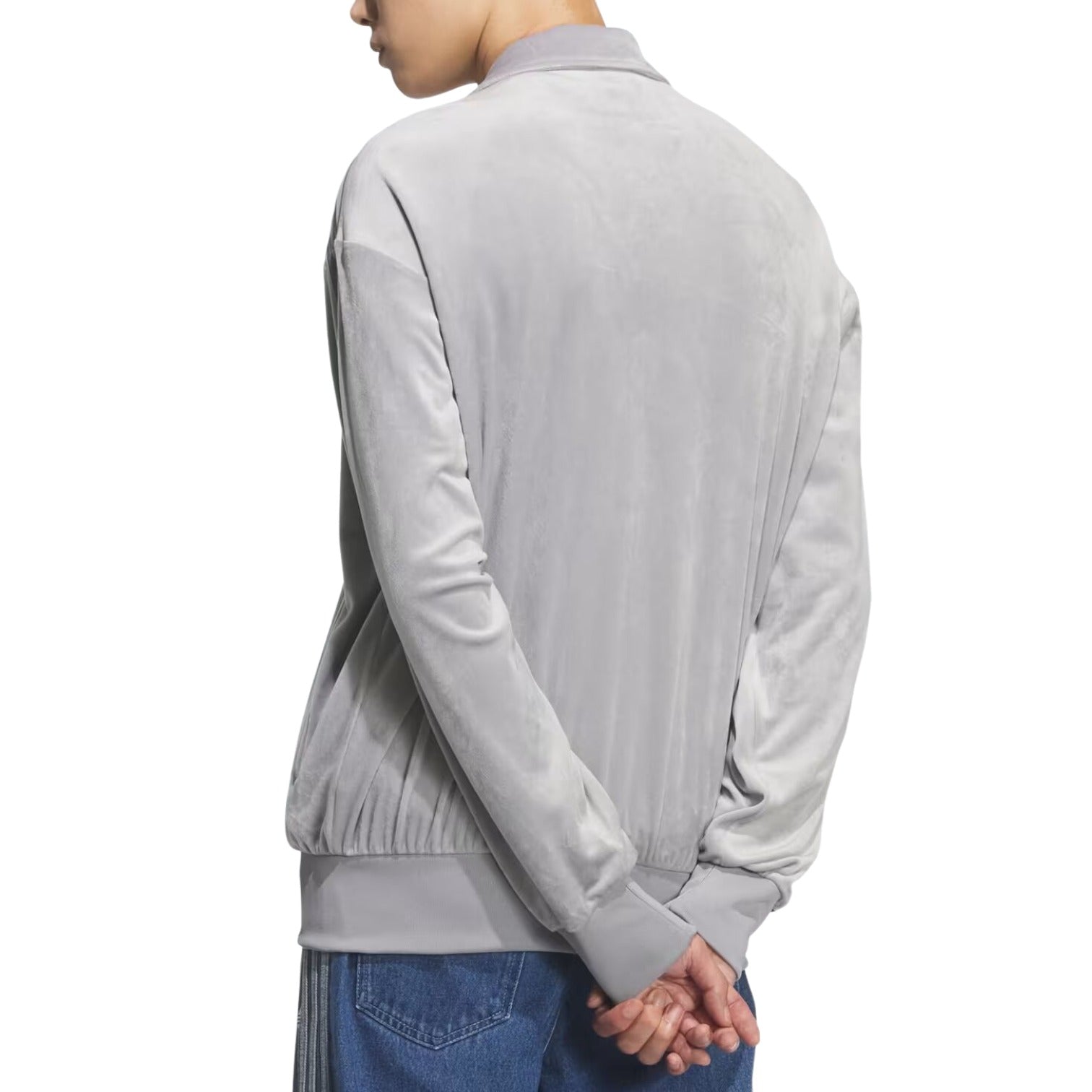 Спортивная куртка Adidas Firebird Velour Track Top 'Light Onix' — фото 3