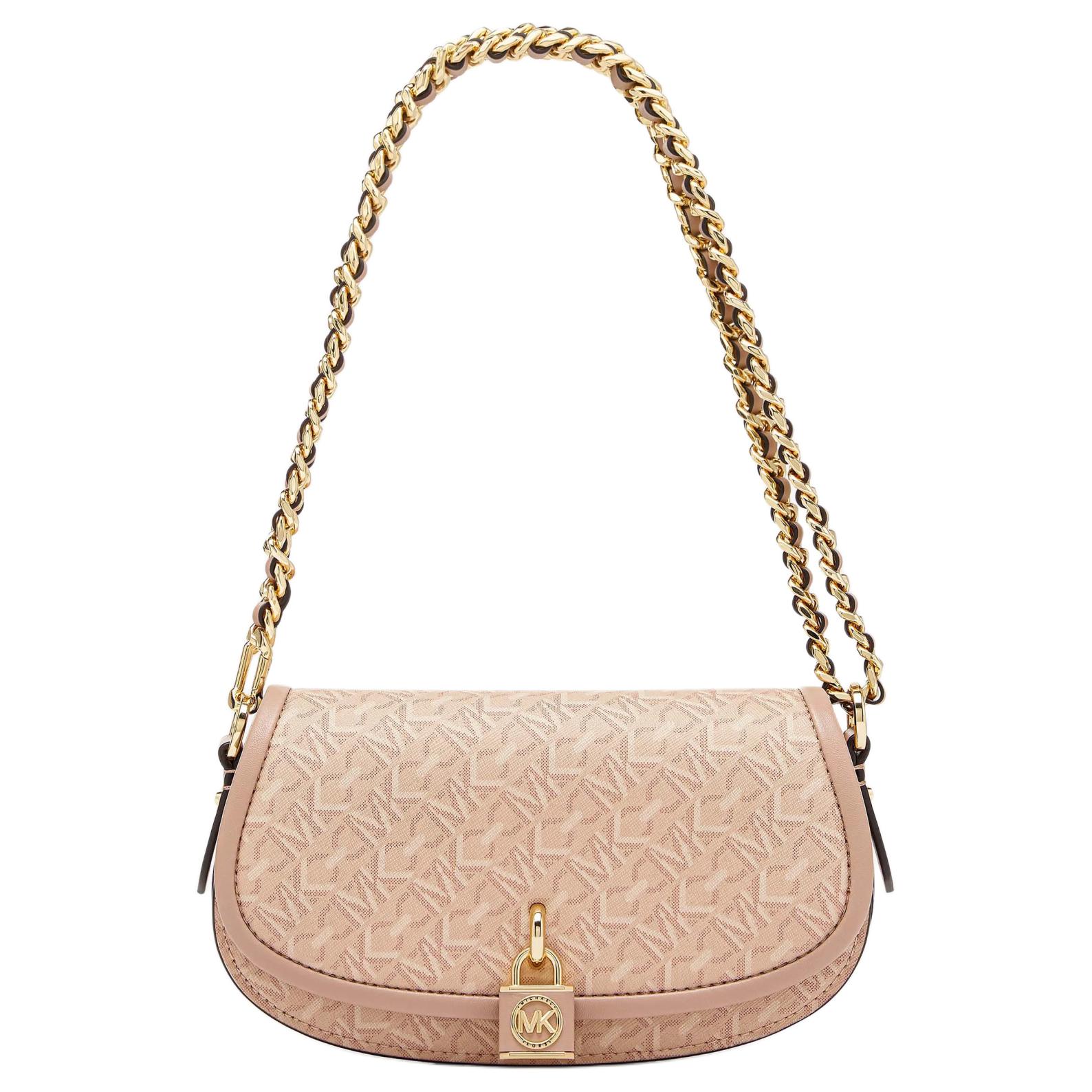 

MICHAEL KORS Сумка-седло Mila из искусственной кожи, сумка через плечо, женская балетная сумка Trumpets, розовая