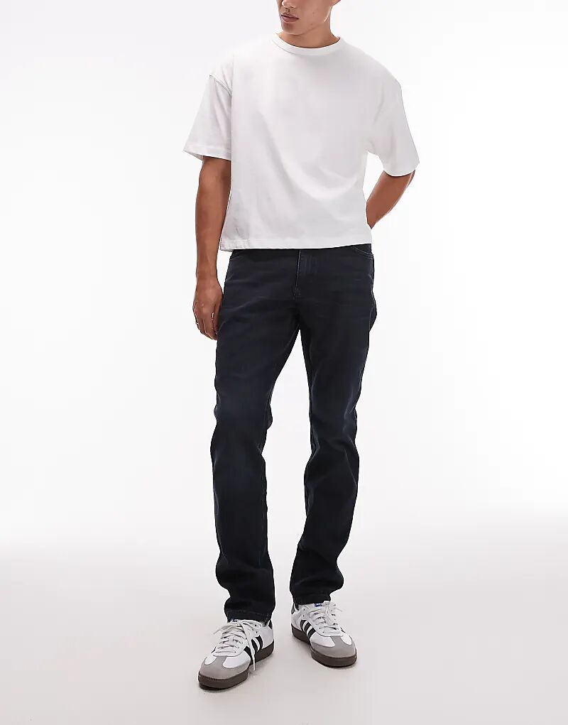 

Джинсы Wrangler River классического зауженного кроя темно-синего цвета