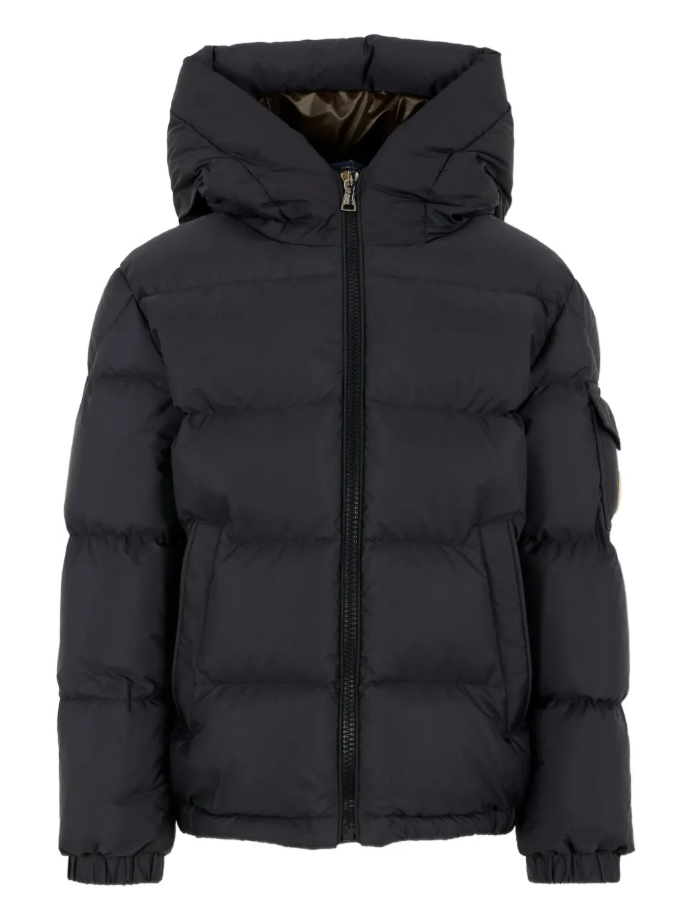 

Стеганая куртка с капюшоном Moncler Enfant, синий